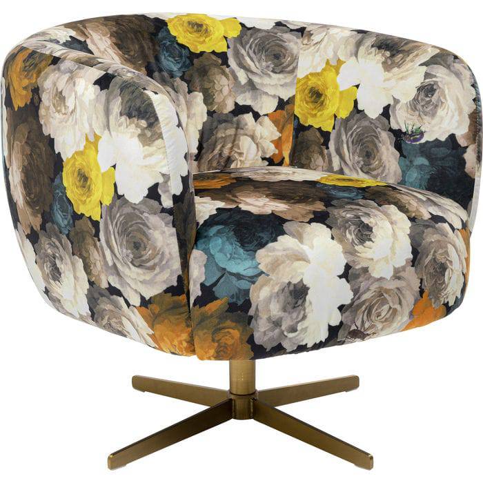 Swivel Armchair Peony Yellow - JULIA VENCE STORE