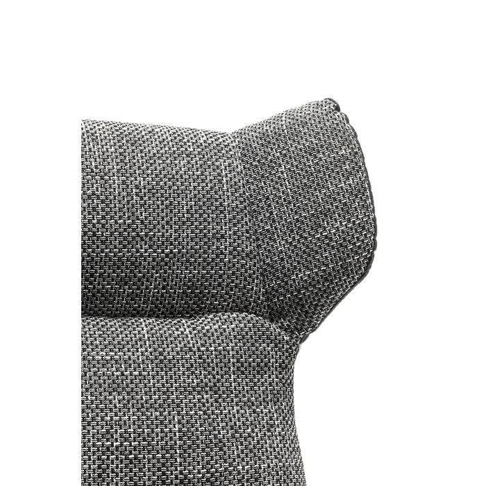 Swivel Armchair with Stool Ohio Salt and Pepper - JULIA VENCE STORE