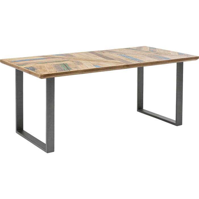 Table Abstract Acier Brut 180x90 - JULIA VENCE STORE