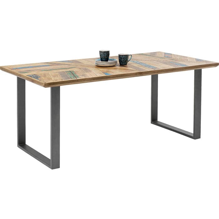 Table Abstract Acier Brut 180x90 - JULIA VENCE STORE