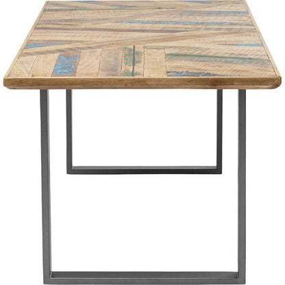 Table Abstract Acier Brut 180x90 - JULIA VENCE STORE