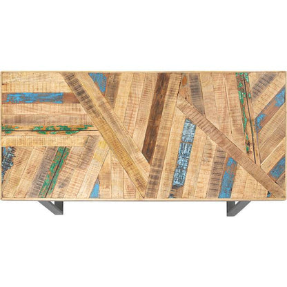 Table Abstract Acier Brut 180x90 - JULIA VENCE STORE