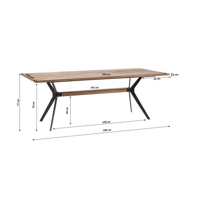 Table Downtown Oak 220x100cm - JULIA VENCE STORE