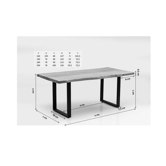 Table Harmony Black 160x80 - JULIA VENCE STORE