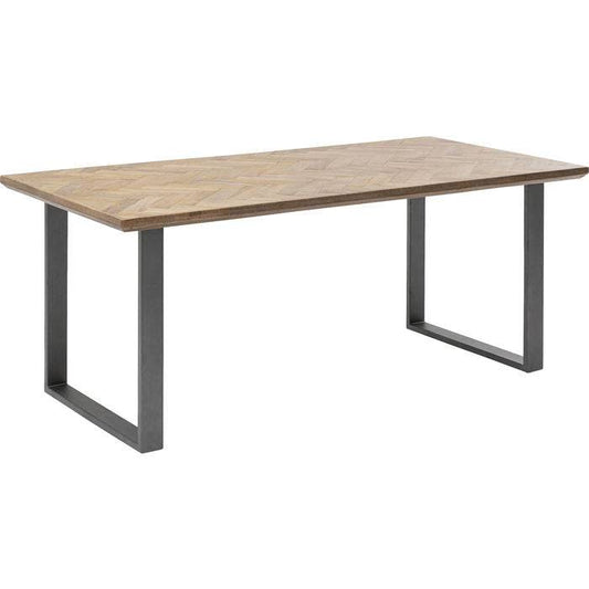 Table Parquet Acier Brut 180x90 - JULIA VENCE STORE