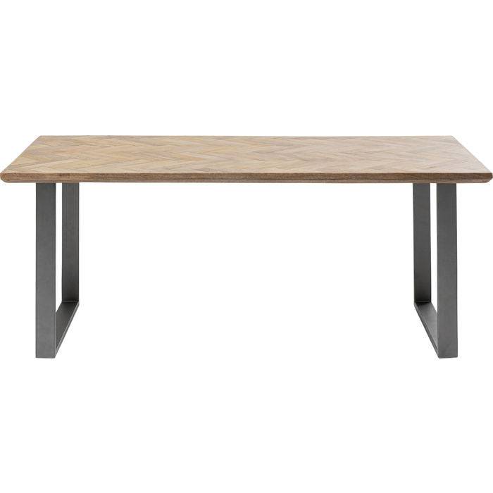 Table Parquet Acier Brut 180x90 - JULIA VENCE STORE