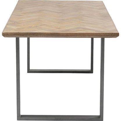 Table Parquet Acier Brut 180x90 - JULIA VENCE STORE