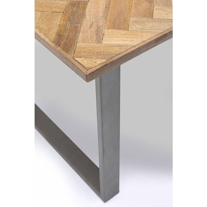 Table Parquet Acier Brut 180x90 - JULIA VENCE STORE