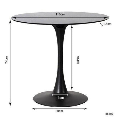 Table Schickeria Black √ò110 - JULIA VENCE STORE