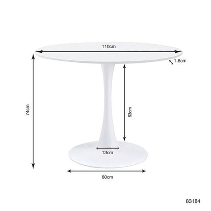 Table Schickeria White √ò110 - JULIA VENCE STORE