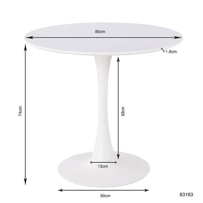 Table Schickeria White √ò80 - JULIA VENCE STORE