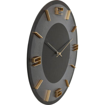 Wall Clock Leonardo Black/Gold Ø49cm - JULIA VENCE STORE