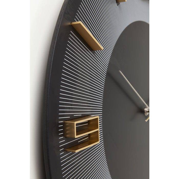 Wall Clock Leonardo Black/Gold Ø49cm - JULIA VENCE STORE