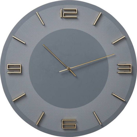 Wall Clock Leonardo Grey/Gold Ø49cm - JULIA VENCE STORE