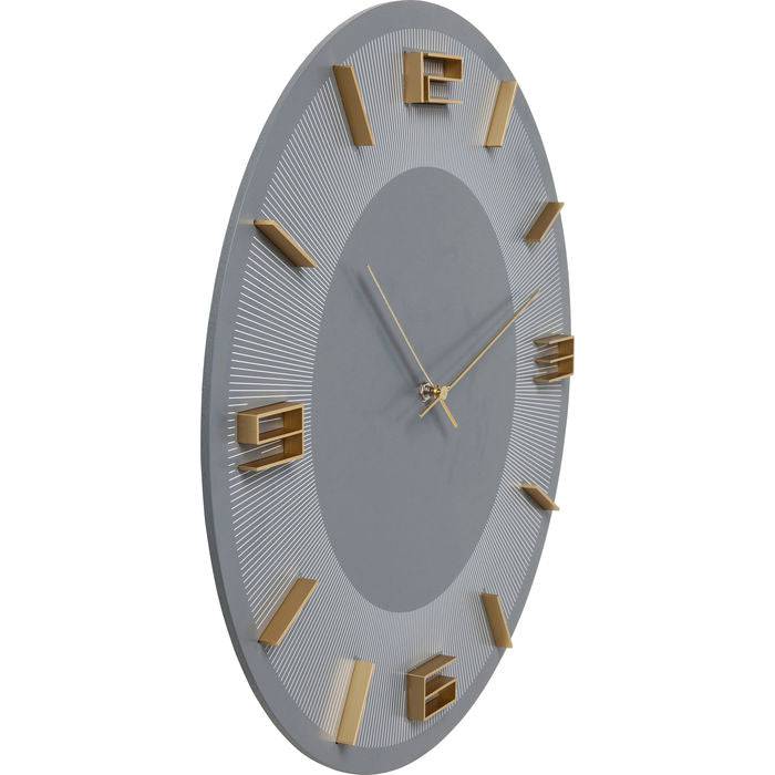 Wall Clock Leonardo Grey/Gold Ø49cm - JULIA VENCE STORE