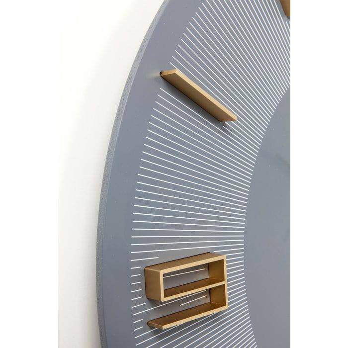 Wall Clock Leonardo Grey/Gold Ø49cm - JULIA VENCE STORE