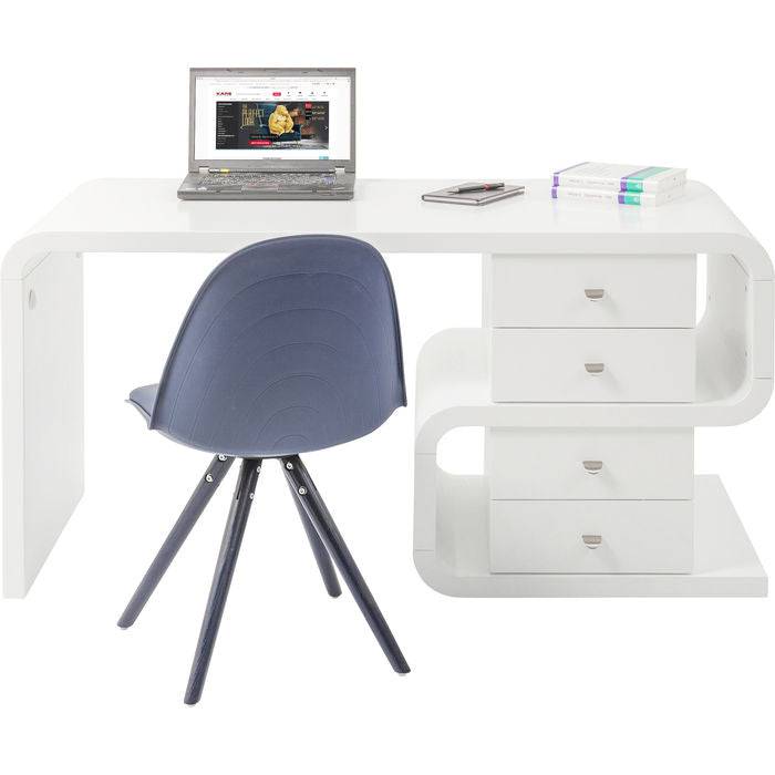 White Club Desk Snake 150x70cm - JULIA VENCE STORE