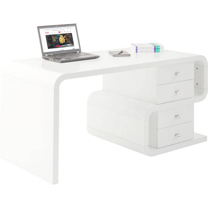 White Club Desk Snake 150x70cm - JULIA VENCE STORE