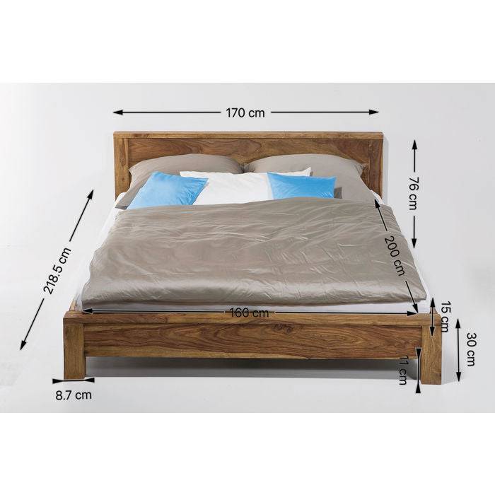 Wooden Bed Authentico 160x200cm - JULIA VENCE STORE