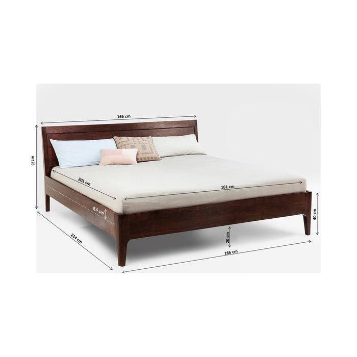 Wooden Bed Brooklyn Walnut 160x200cm - JULIA VENCE STORE