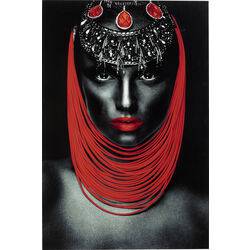 Picture Glass Lady Red Lips 80x120 - JULIA VENCE STORE